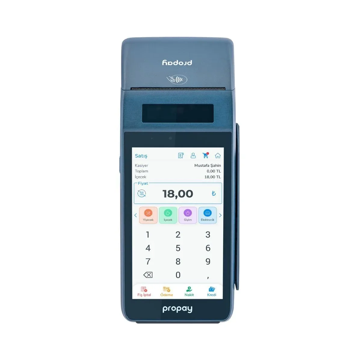 Propay P1000 ECR Yazarkasa POS Cihazı – Güçlü, Hızlı ve Ergonimik Ödeme Çözümü